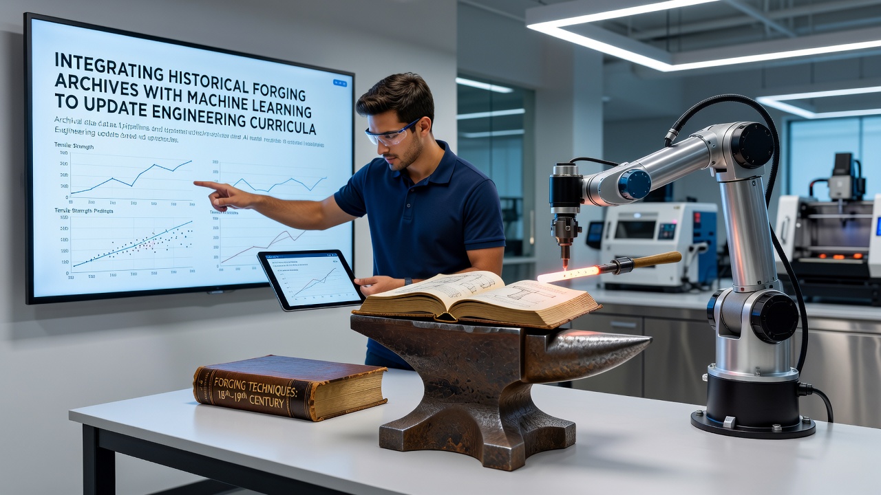 Historical Forging Records Drive Machine Learning Innovations in Engineering Curricula